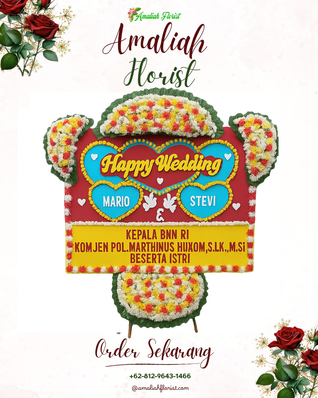 Papan Bunga Pernikahan Tambakboyo